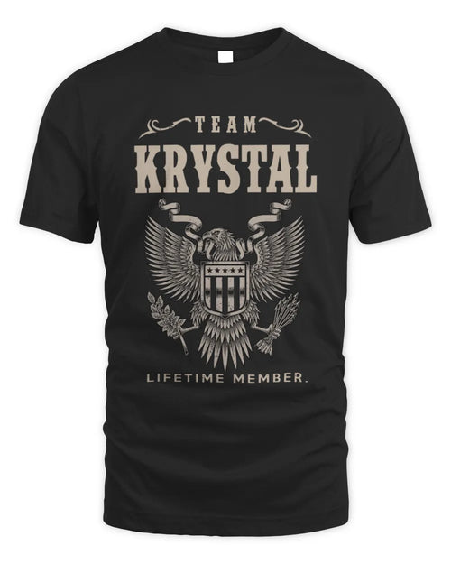 KRYSTAL TP06-K82 – Personalized Classic Style Apparel “Team NAME Lifetime Member” - Unisex Standard T-Shirt - Black