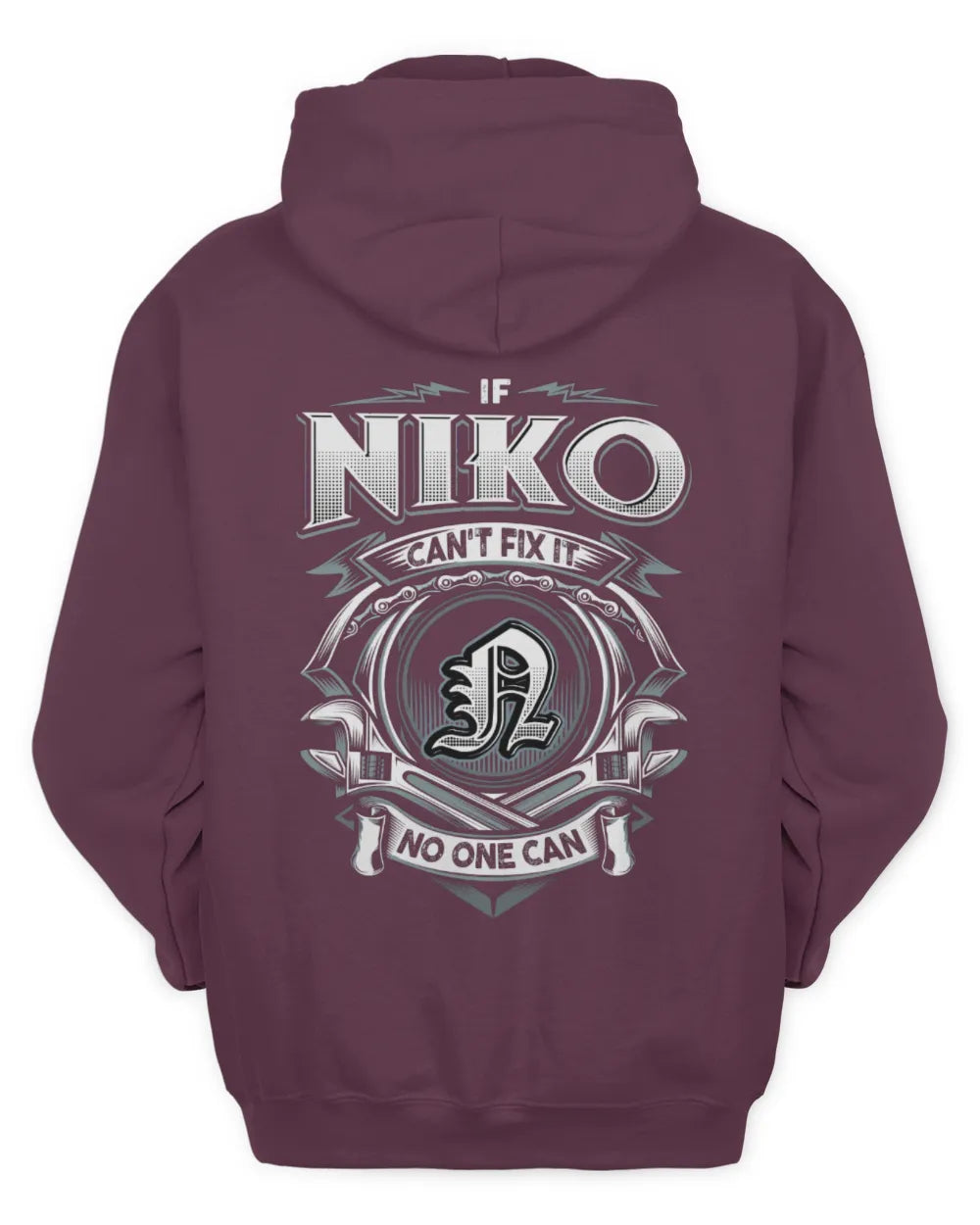 NIKO AP81-K4-626 - Personalized Ahmed Quote Apparel “If Ahmed Can't Fix It, No One Can” - Unisex Hoodie - Maroon