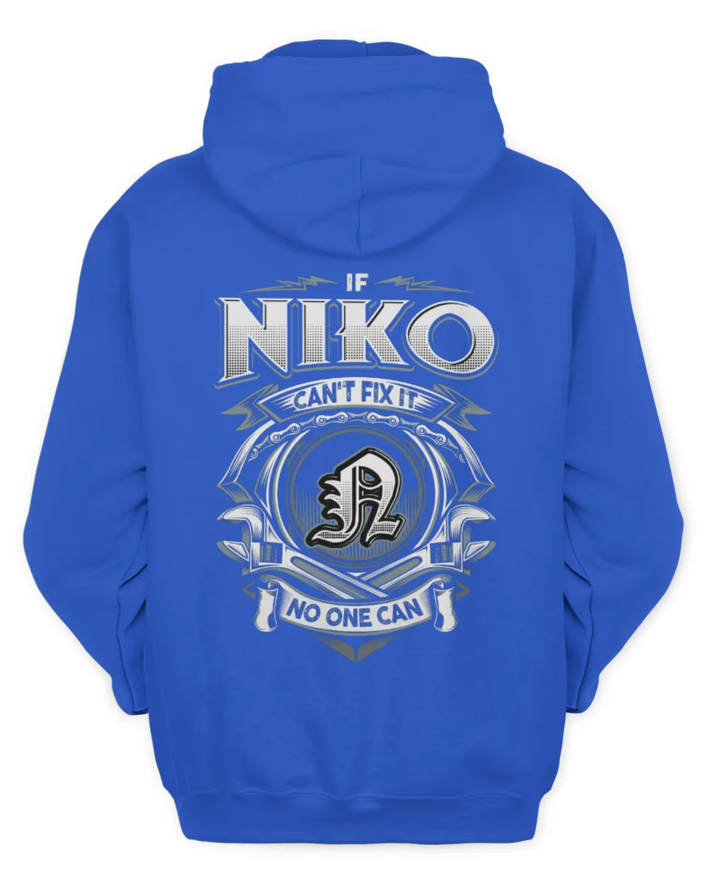 NIKO AP81-K4-626 - Personalized Ahmed Quote Apparel “If Ahmed Can't Fix It, No One Can” - Unisex Hoodie - Royal