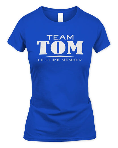 TOM BL62-K4-128 - Personalized “Team NAME Lifetime Member” - Women's Standard T-Shirt - Royal