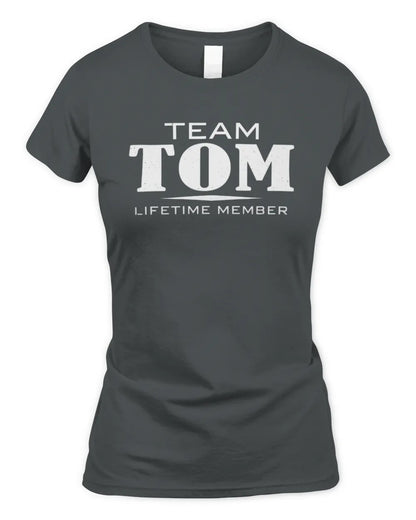 TOM BL62-K4-128 - Personalized “Team NAME Lifetime Member” - Women's Standard T-Shirt - Charcoal