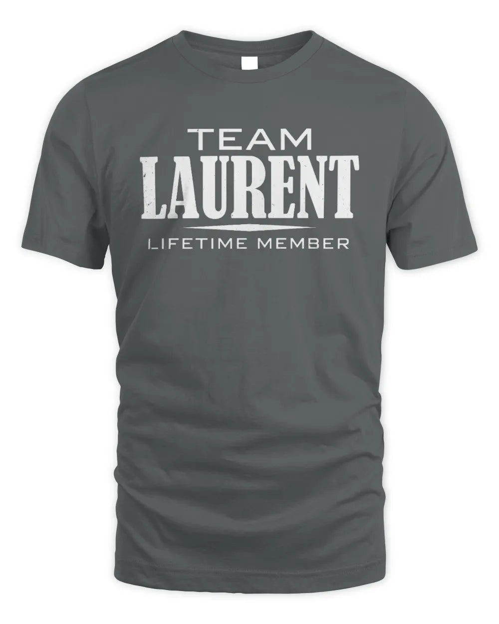 LAURENT BL62-K4-128 - Personalized “Team NAME Lifetime Member” - Unisex Standard T-Shirt - Charcoal