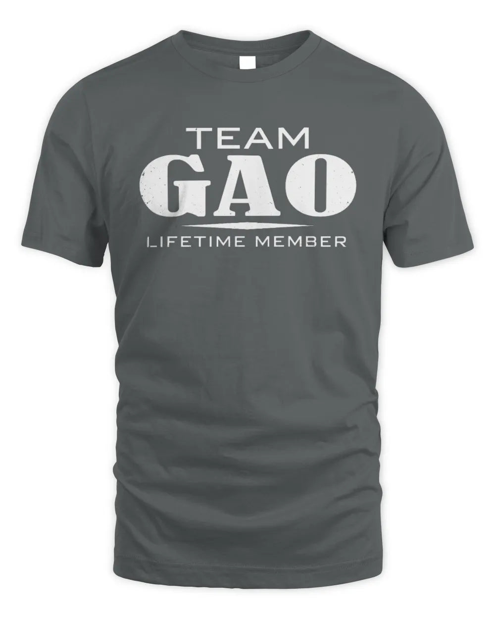 GAO BL62-K4-128 - Personalized “Team NAME Lifetime Member” - Unisex Standard T-Shirt - Charcoal