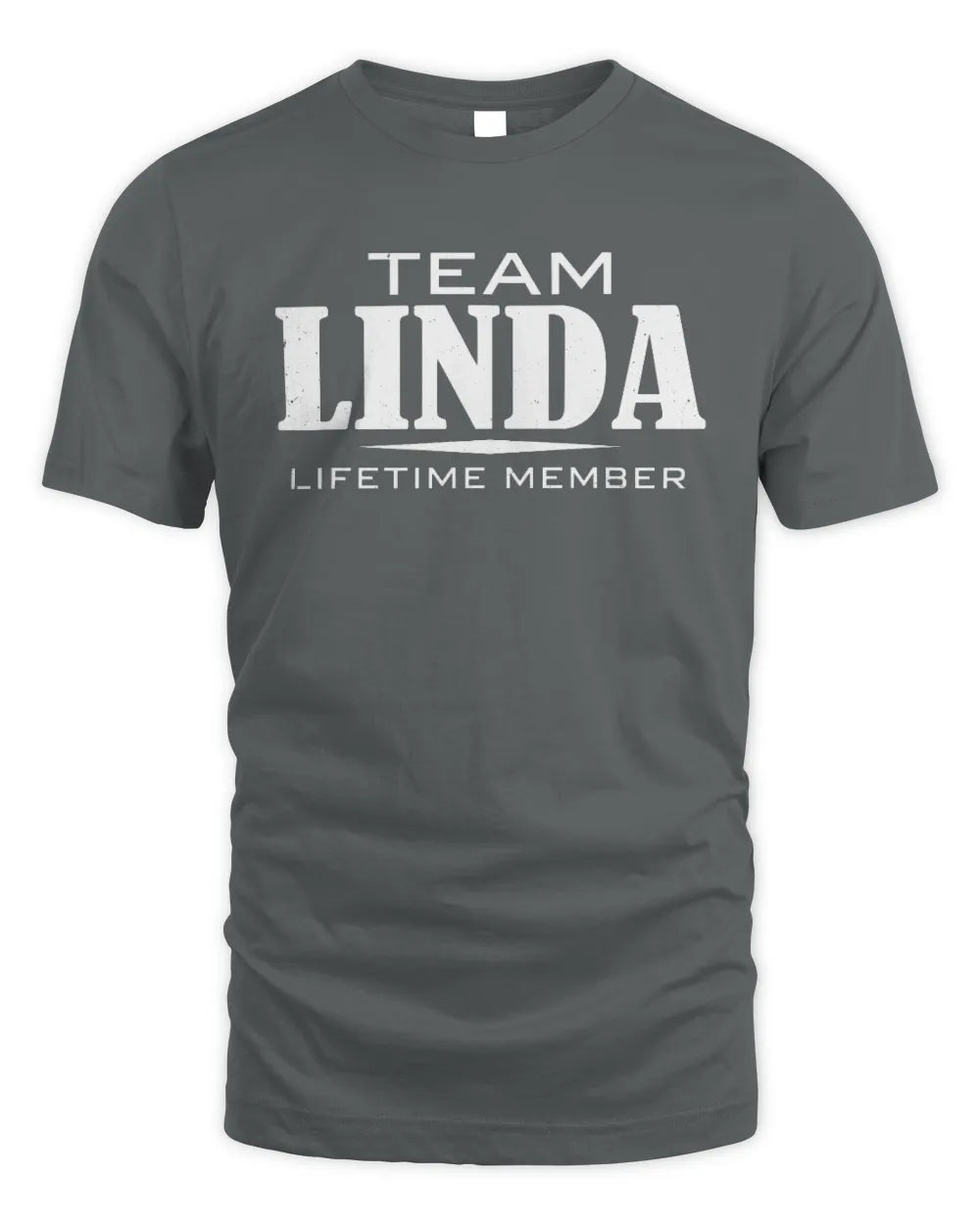 LINDA BL62-K4-128 - Personalized “Team NAME Lifetime Member” - Unisex Standard T-Shirt - Charcoal