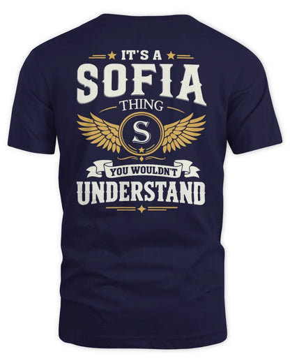 SOFIA KT06-M008 It’s a [NAME] Thing – You Wouldn’t Understand | Personalized Vintage T-Shirt - Unisex Standard T-Shirt - Navy