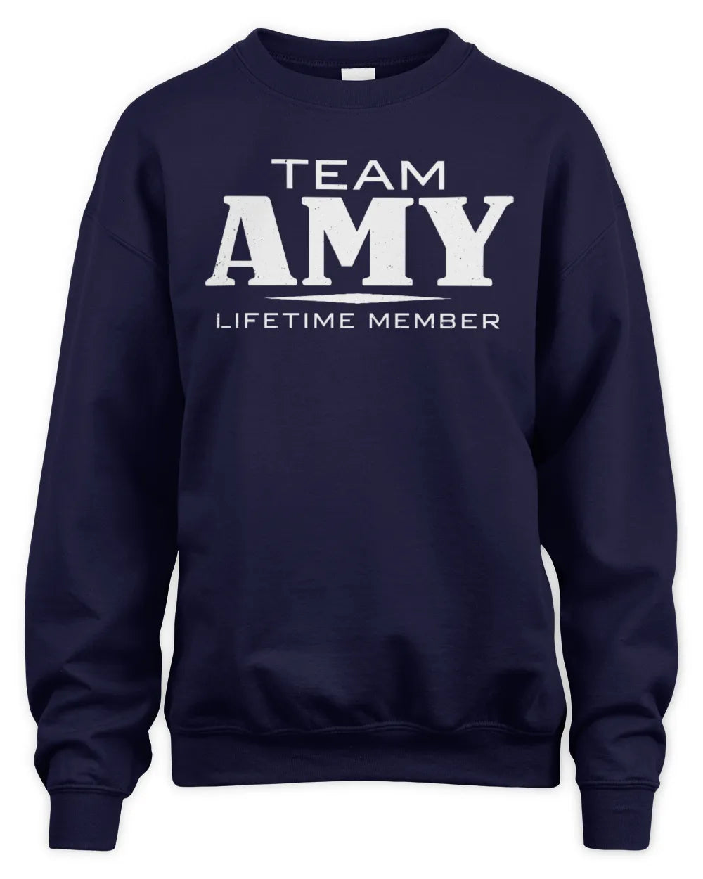 AMY BL62-K4-128 - Personalized “Team NAME Lifetime Member” - Unisex Sweatshirt - Navy