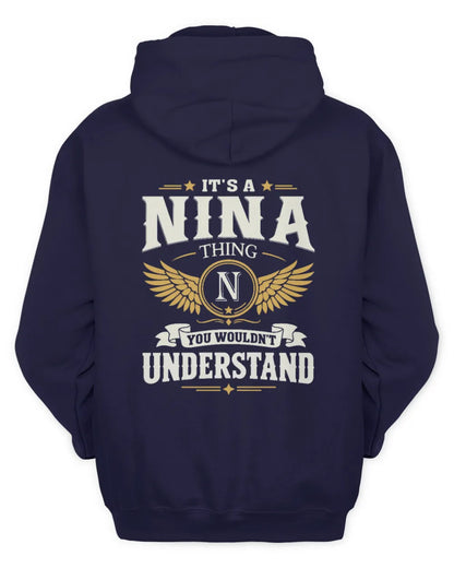 NINA KT06-M008 It’s a [NAME] Thing – You Wouldn’t Understand | Personalized Vintage T-Shirt - Unisex Hoodie - Navy
