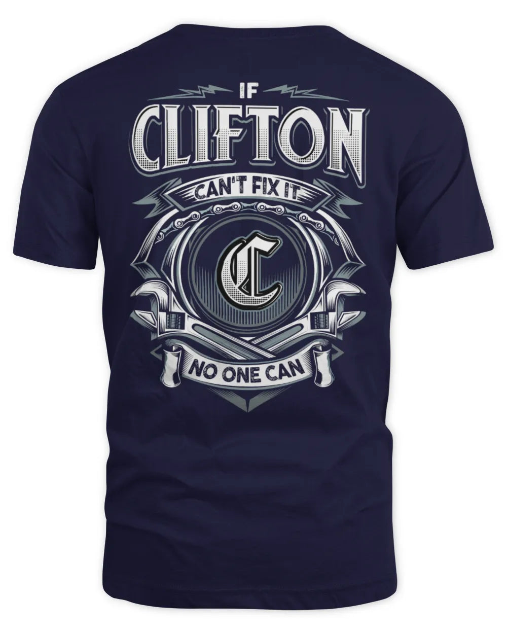 CLIFTON AP81-K4-626 - Personalized Ahmed Quote Apparel “If Ahmed Can't Fix It, No One Can” - Unisex Standard T-Shirt - Navy