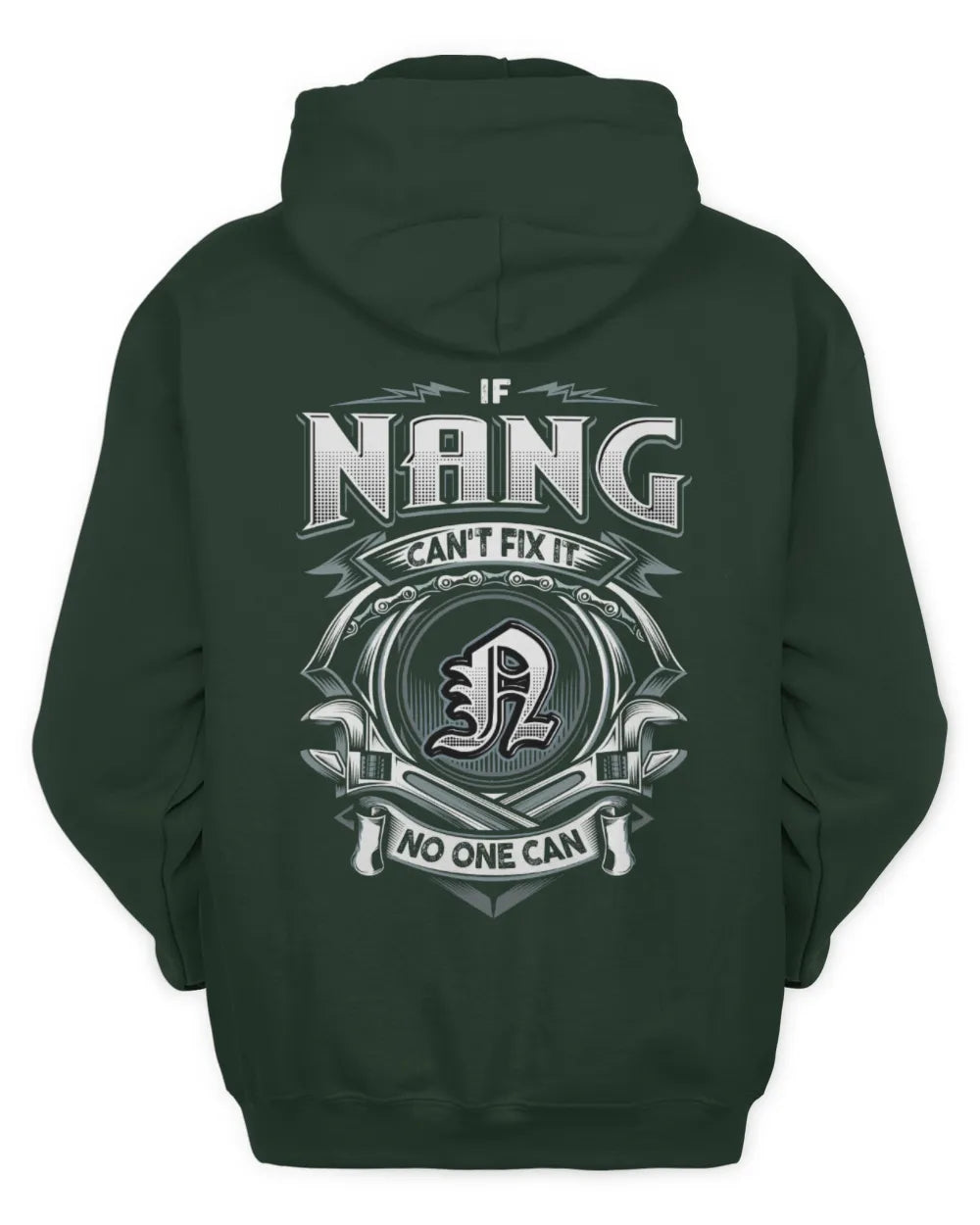 NANG AP81-K4-626 - Personalized Ahmed Quote Apparel “If Ahmed Can't Fix It, No One Can” - Unisex Hoodie - Forest Green