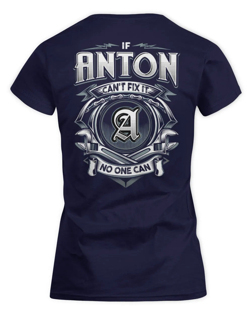 ANTON AP81-K4-626 - Personalized Ahmed Quote Apparel “If Ahmed Can't Fix It, No One Can” - Women's Standard T-Shirt - Navy