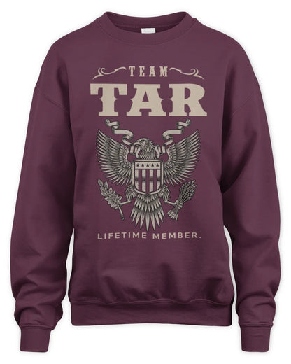 TAR TP06-K82 – Personalized Classic Style Apparel “Team NAME Lifetime Member” - Unisex Sweatshirt - Maroon