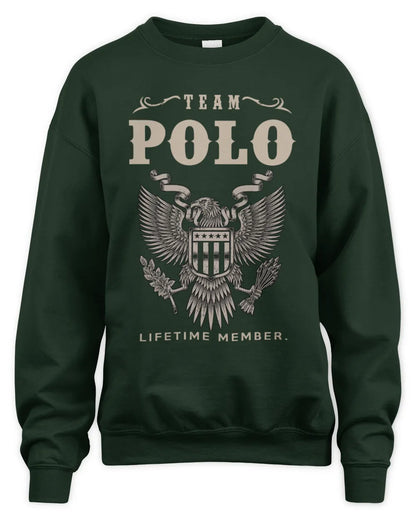 POLO TP06-K82 – Personalized Classic Style Apparel “Team NAME Lifetime Member” - Unisex Sweatshirt - Forest Green
