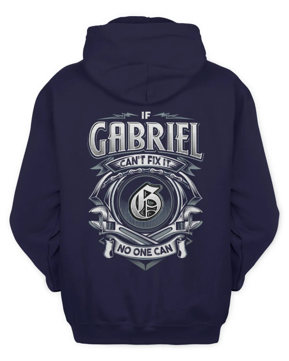 GABRIEL AP81-K4-626 - Personalized Ahmed Quote Apparel “If Ahmed Can't Fix It, No One Can” - Unisex Hoodie - Navy