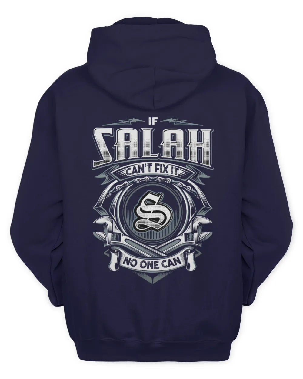 SALAH AP81-K4-626 - Personalized Ahmed Quote Apparel “If Ahmed Can't Fix It, No One Can” - Unisex Hoodie - Navy