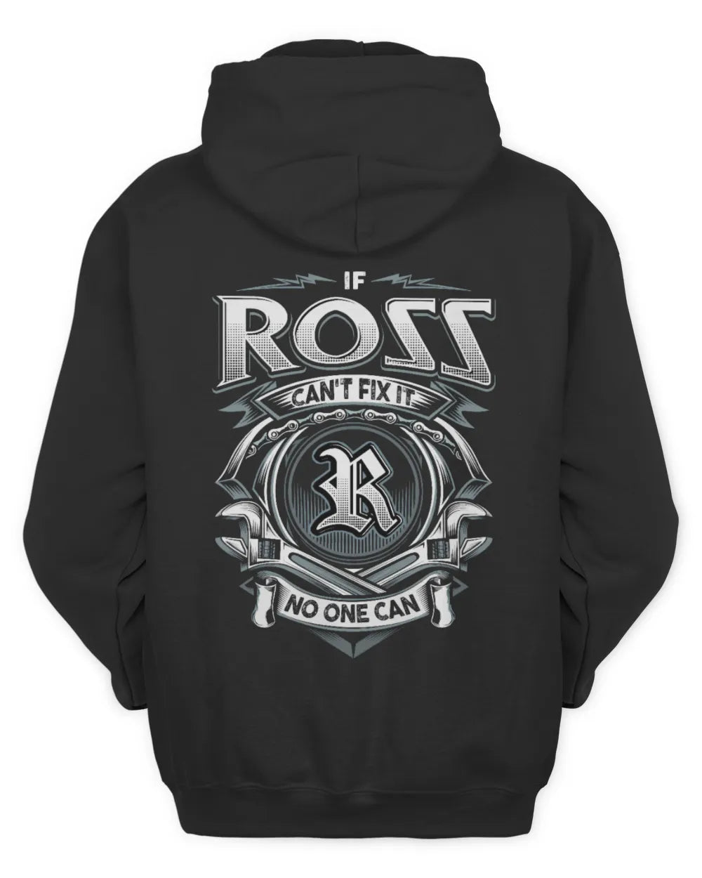 ROSS AP81-K4-626 - Personalized Ahmed Quote Apparel “If Ahmed Can't Fix It, No One Can” - Unisex Hoodie - Black