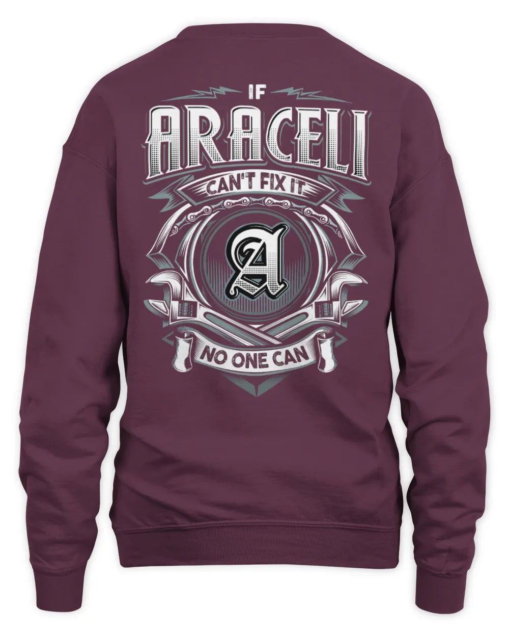 ARACELI AP81-K4-626 - Personalized Ahmed Quote Apparel “If Ahmed Can't Fix It, No One Can” - Unisex Sweatshirt - Maroon
