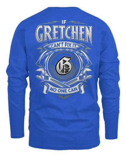 GRETCHEN AP81-K4-626 - Personalized Ahmed Quote Apparel “If Ahmed Can't Fix It, No One Can” - Men's Long Sleeved T-Shirt - Royal