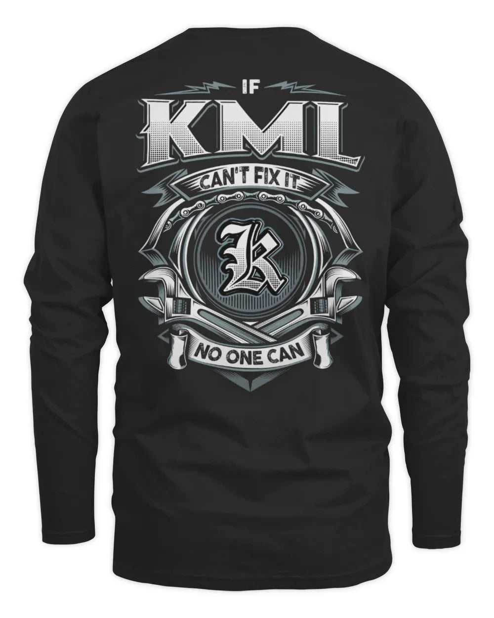 KML AP81-K4-626 - Personalized Ahmed Quote Apparel “If Ahmed Can't Fix It, No One Can” - Men's Long Sleeved T-Shirt - Black