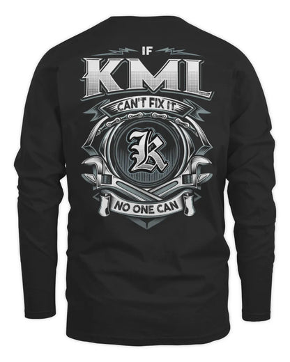 KML AP81-K4-626 - Personalized Ahmed Quote Apparel “If Ahmed Can't Fix It, No One Can” - Men's Long Sleeved T-Shirt - Black