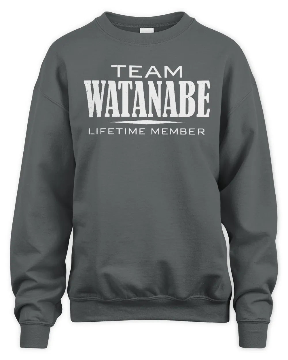 WATANABE BL62-K4-128 - Personalized “Team NAME Lifetime Member” - Unisex Sweatshirt - Charcoal