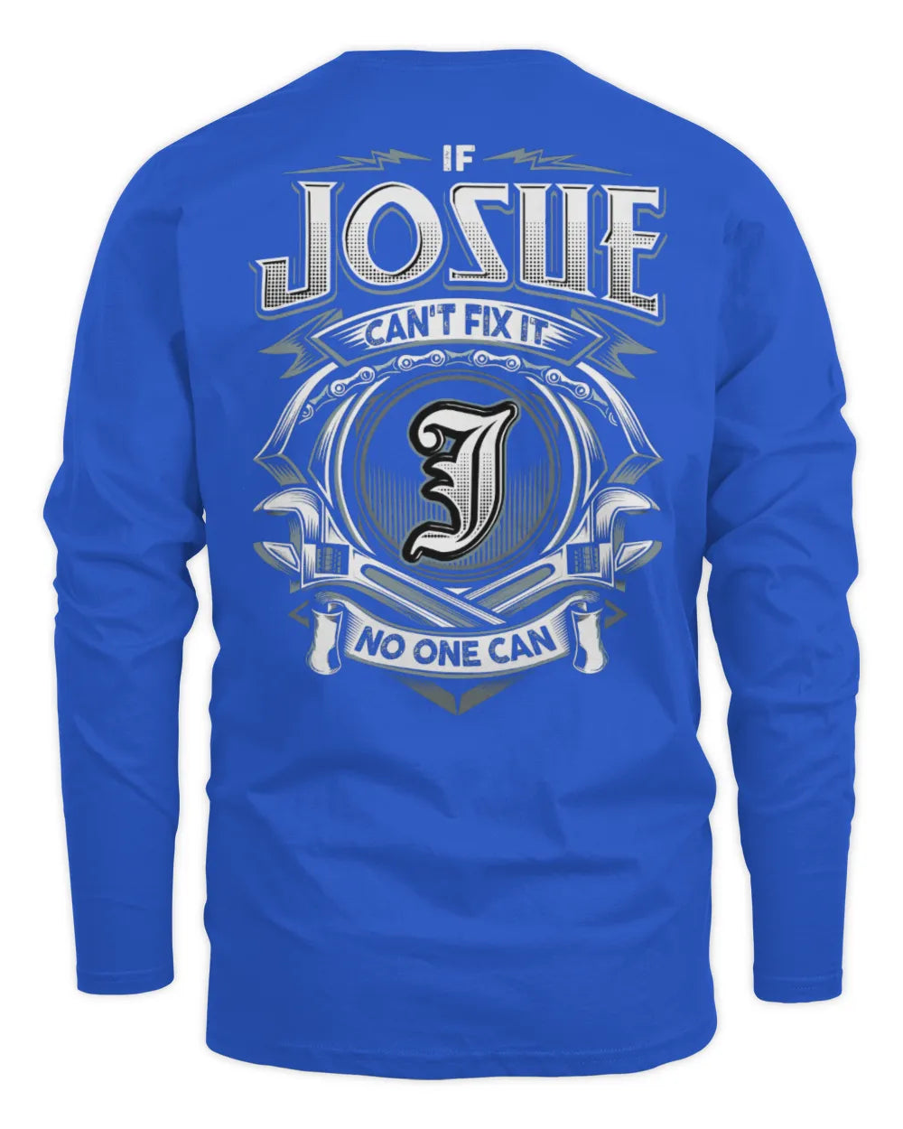 JOSUE AP81-K4-626 - Personalized Ahmed Quote Apparel “If Ahmed Can't Fix It, No One Can” - Men's Long Sleeved T-Shirt - Royal