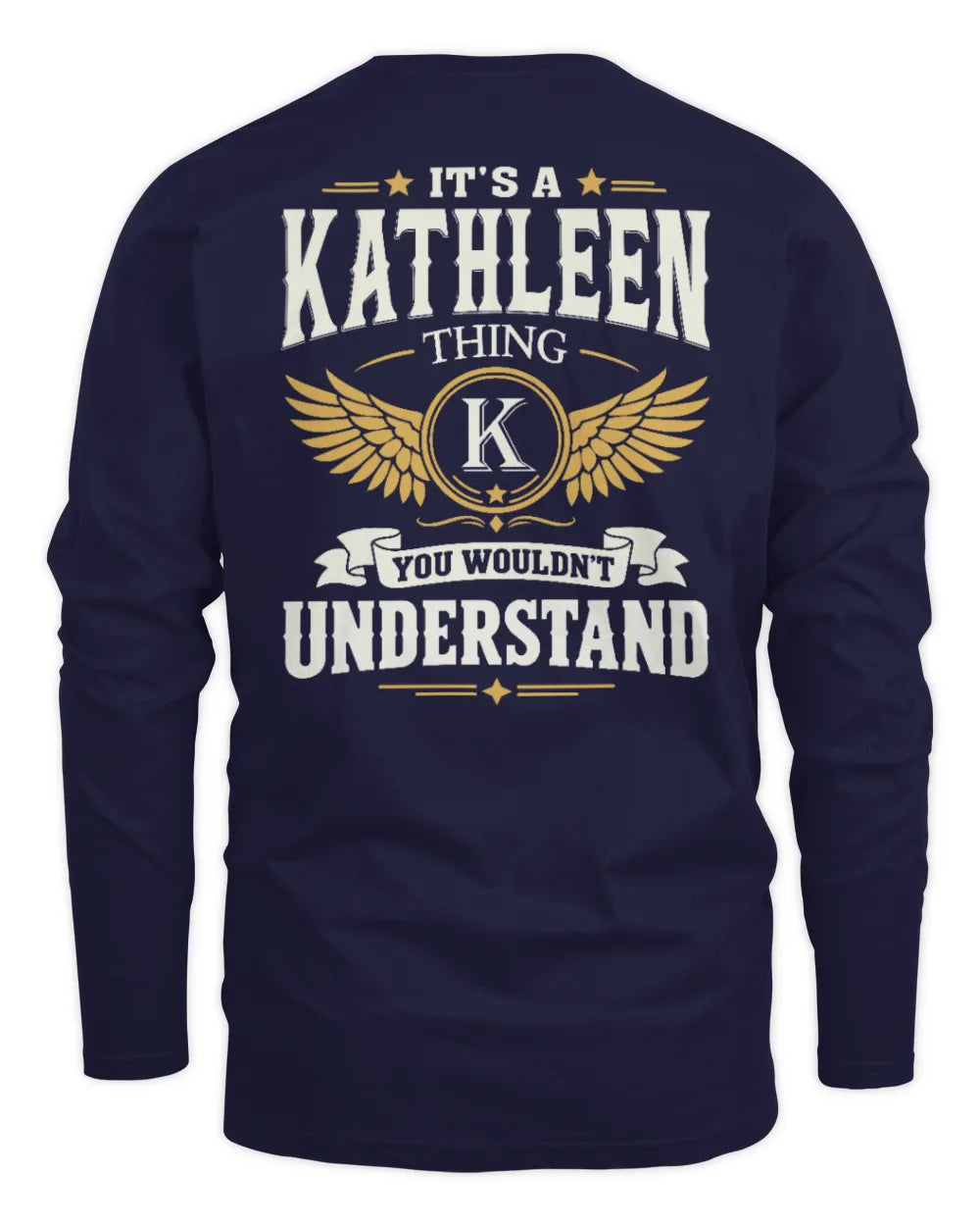 KATHLEEN KT06-M008 It’s a [NAME] Thing – You Wouldn’t Understand | Personalized Vintage T-Shirt - Men's Long Sleeved T-Shirt - Navy