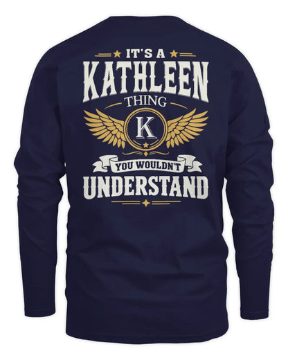 KATHLEEN KT06-M008 It’s a [NAME] Thing – You Wouldn’t Understand | Personalized Vintage T-Shirt - Men's Long Sleeved T-Shirt - Navy