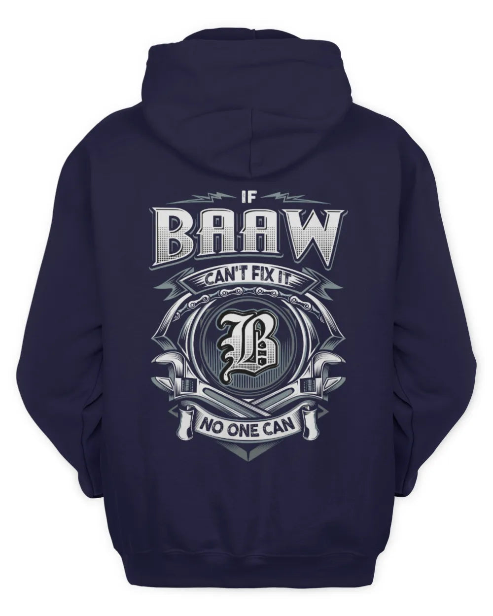 BAAW AP81-K4-626 - Personalized Ahmed Quote Apparel “If Ahmed Can't Fix It, No One Can” - Unisex Hoodie - Navy