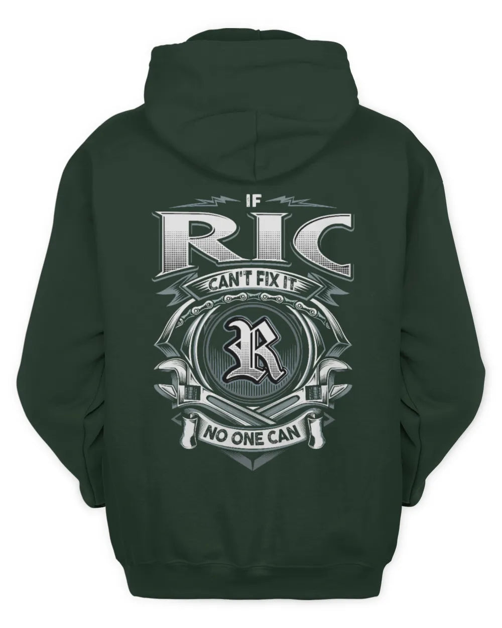 RIC AP81-K4-626 - Personalized Ahmed Quote Apparel “If Ahmed Can't Fix It, No One Can” - Unisex Hoodie - Forest Green