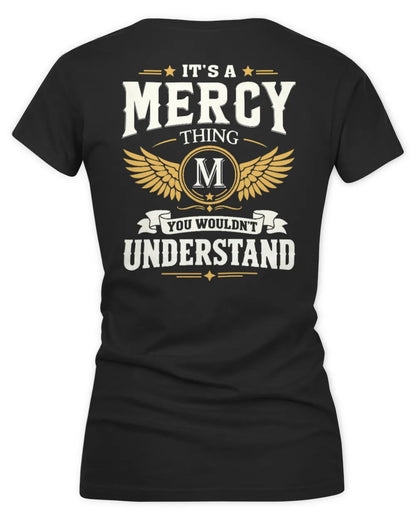 MERCY KT06-M008 It’s a [NAME] Thing – You Wouldn’t Understand | Personalized Vintage T-Shirt - Women's V-Neck T-Shirt - Black