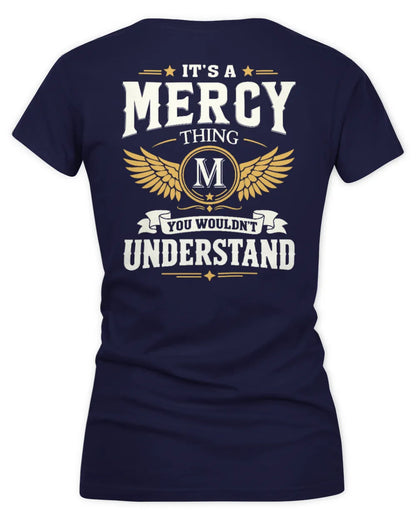 MERCY KT06-M008 It’s a [NAME] Thing – You Wouldn’t Understand | Personalized Vintage T-Shirt - Women's V-Neck T-Shirt - Navy