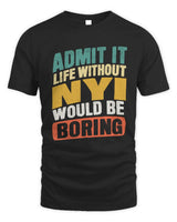 NYI TP88-K4-229
Personalized Funny Quote Apparel “Life Without NAME Would Be Boring” - Unisex Standard T-Shirt - Black