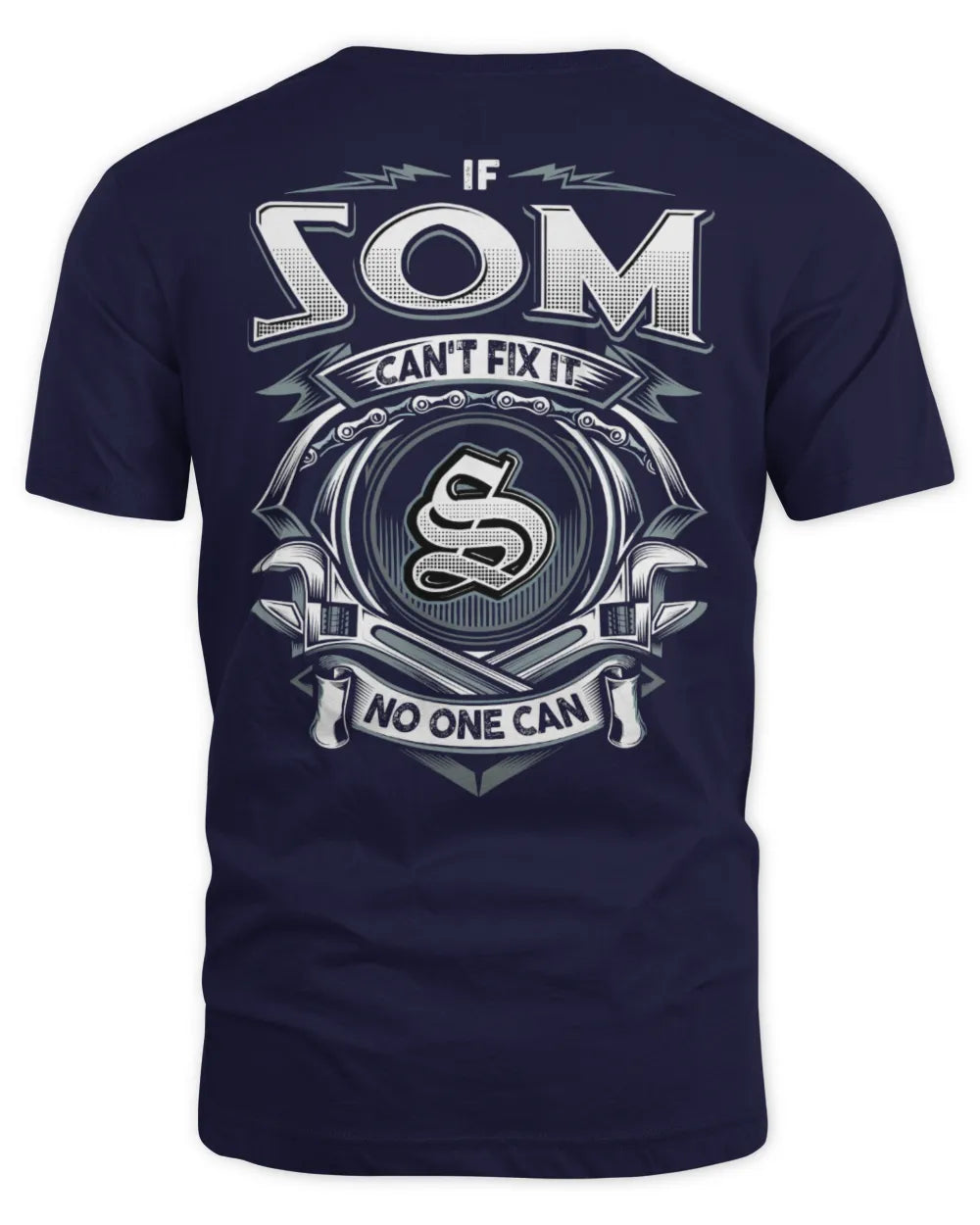 SOM AP81-K4-626 - Personalized Ahmed Quote Apparel “If Ahmed Can't Fix It, No One Can” - Unisex Standard T-Shirt - Navy