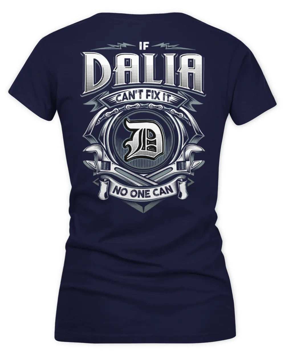 DALIA AP81-K4-626 - Personalized Ahmed Quote Apparel “If Ahmed Can't Fix It, No One Can” - Women's V-Neck T-Shirt - Navy