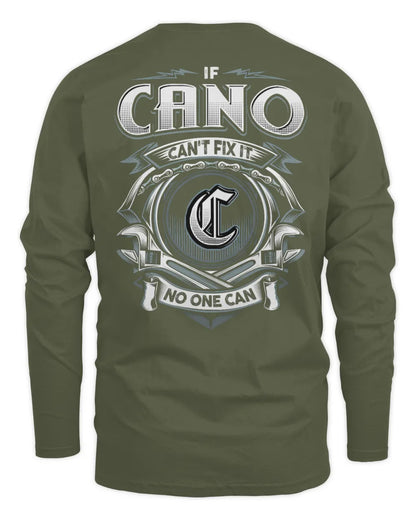 CANO AP81-K4-626 - Personalized Ahmed Quote Apparel “If Ahmed Can't Fix It, No One Can” - Men's Long Sleeved T-Shirt - Military Green