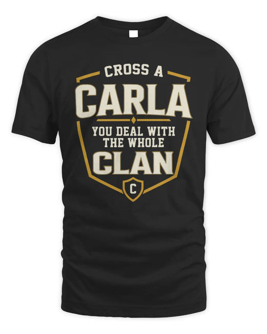 CARLA NT1-K008 Cross A/An NAME, You Deal With the Whole Clan | Personalized Vintage T-Shirt