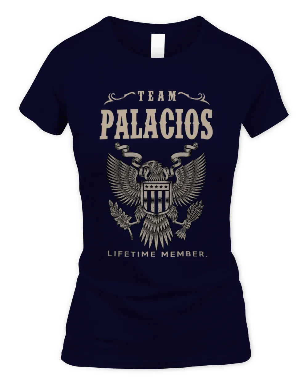PALACIOS TP06-K82 – Personalized Classic Style Apparel “Team NAME Lifetime Member” - Women's Standard T-Shirt - Navy