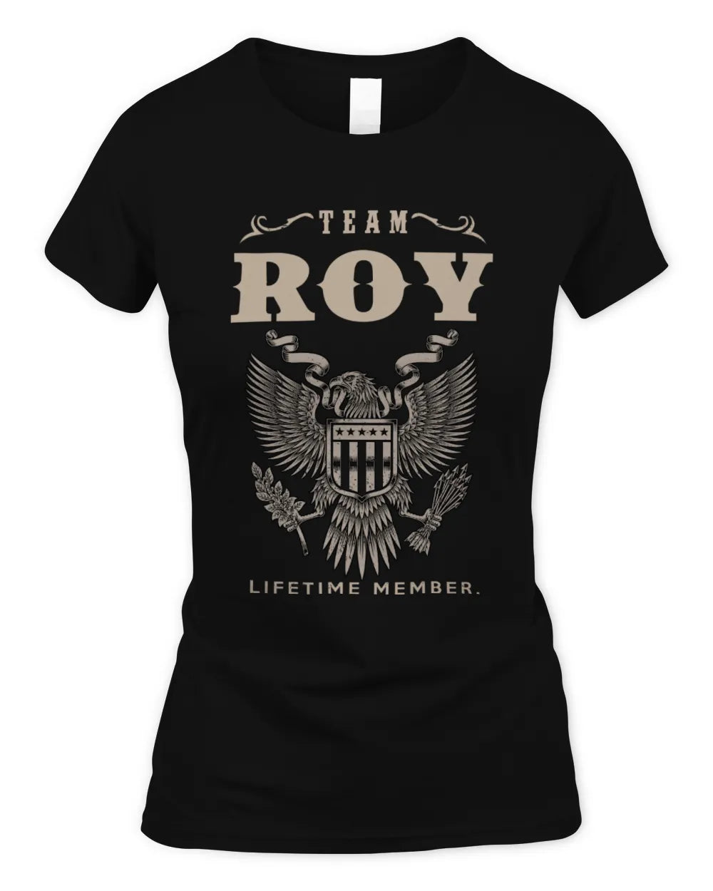 ROY TP06-K82 – Personalized Classic Style Apparel “Team NAME Lifetime Member” - Women's Standard T-Shirt - Black