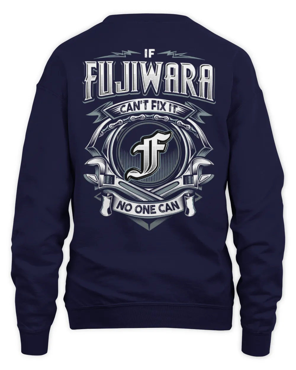 FUJIWARA AP81-K4-626 - Personalized Ahmed Quote Apparel “If Ahmed Can't Fix It, No One Can” - Unisex Sweatshirt - Navy