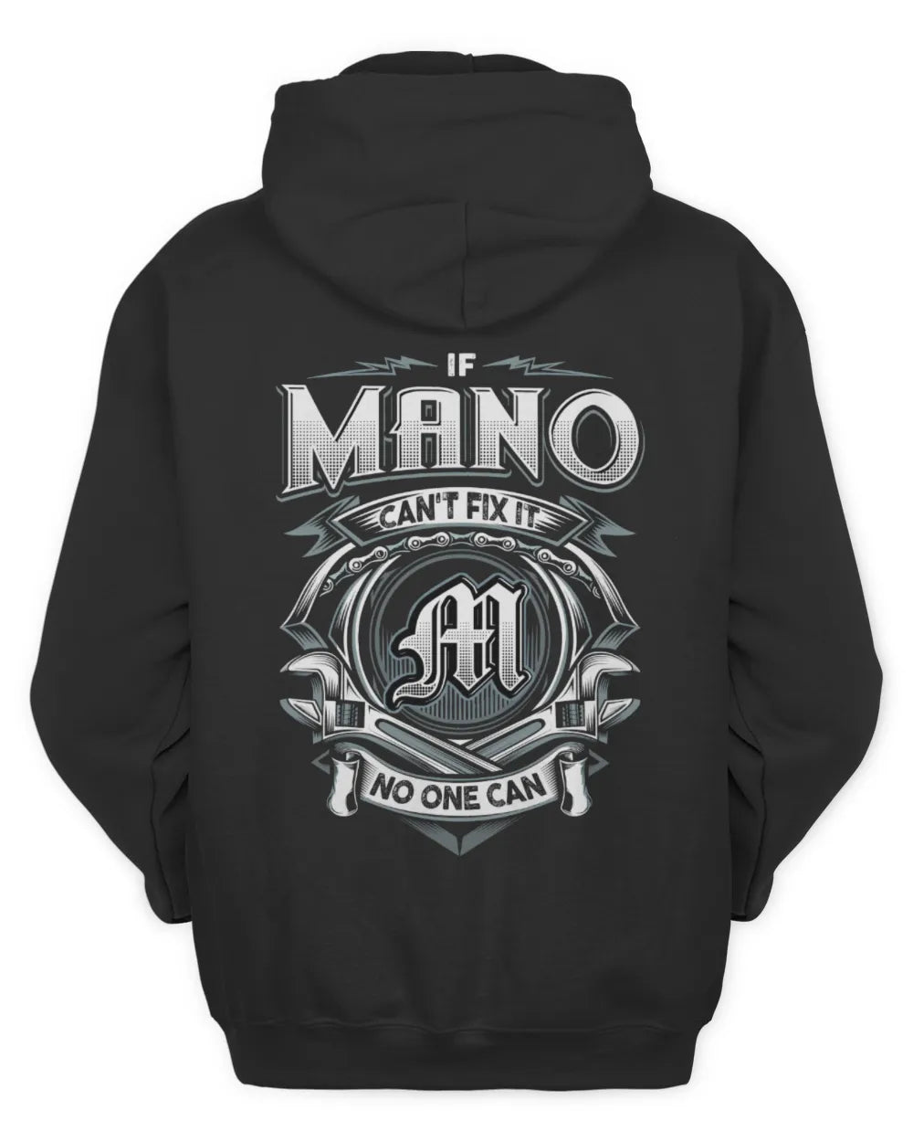 MANO AP81-K4-626 - Personalized Ahmed Quote Apparel “If Ahmed Can't Fix It, No One Can” - Unisex Hoodie - Black