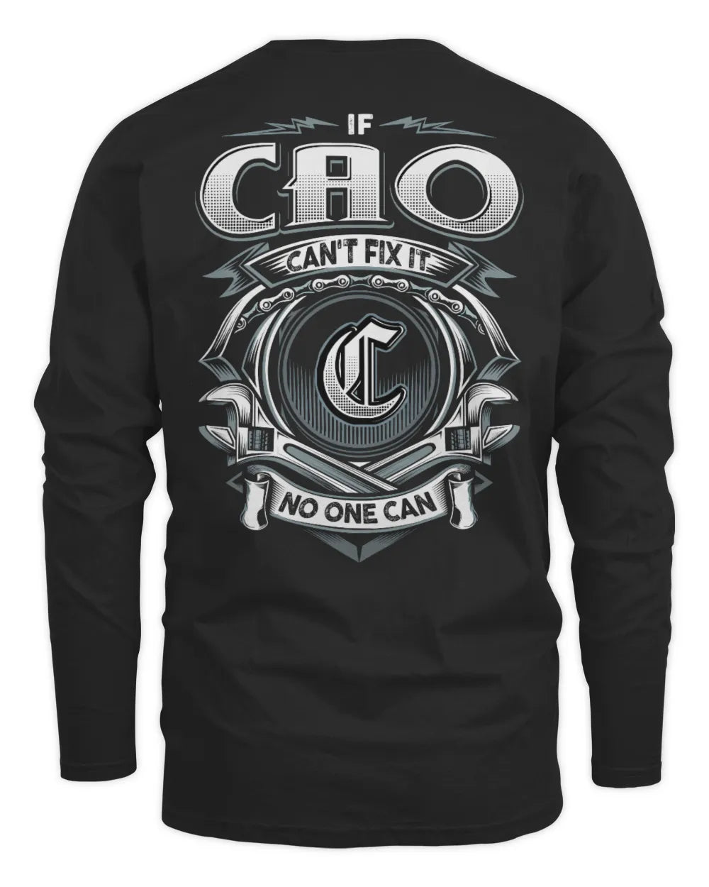 CAO AP81-K4-626 - Personalized Ahmed Quote Apparel “If Ahmed Can't Fix It, No One Can” - Men's Long Sleeved T-Shirt - Black