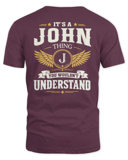 JOHN KT06-M008 It’s a [NAME] Thing – You Wouldn’t Understand | Personalized Vintage T-Shirt - Unisex Standard T-Shirt - Maroon