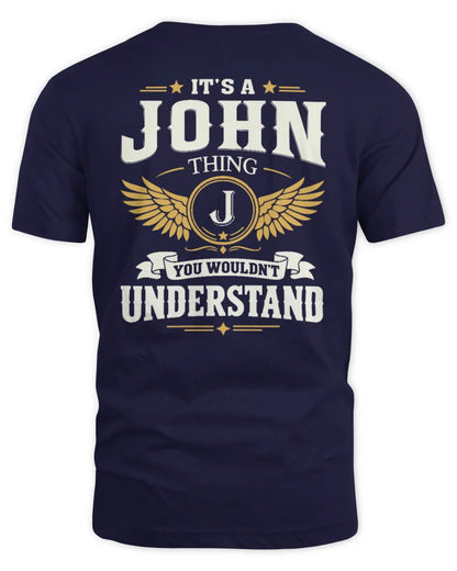 JOHN KT06-M008 It’s a [NAME] Thing – You Wouldn’t Understand | Personalized Vintage T-Shirt - Unisex Standard T-Shirt - Navy