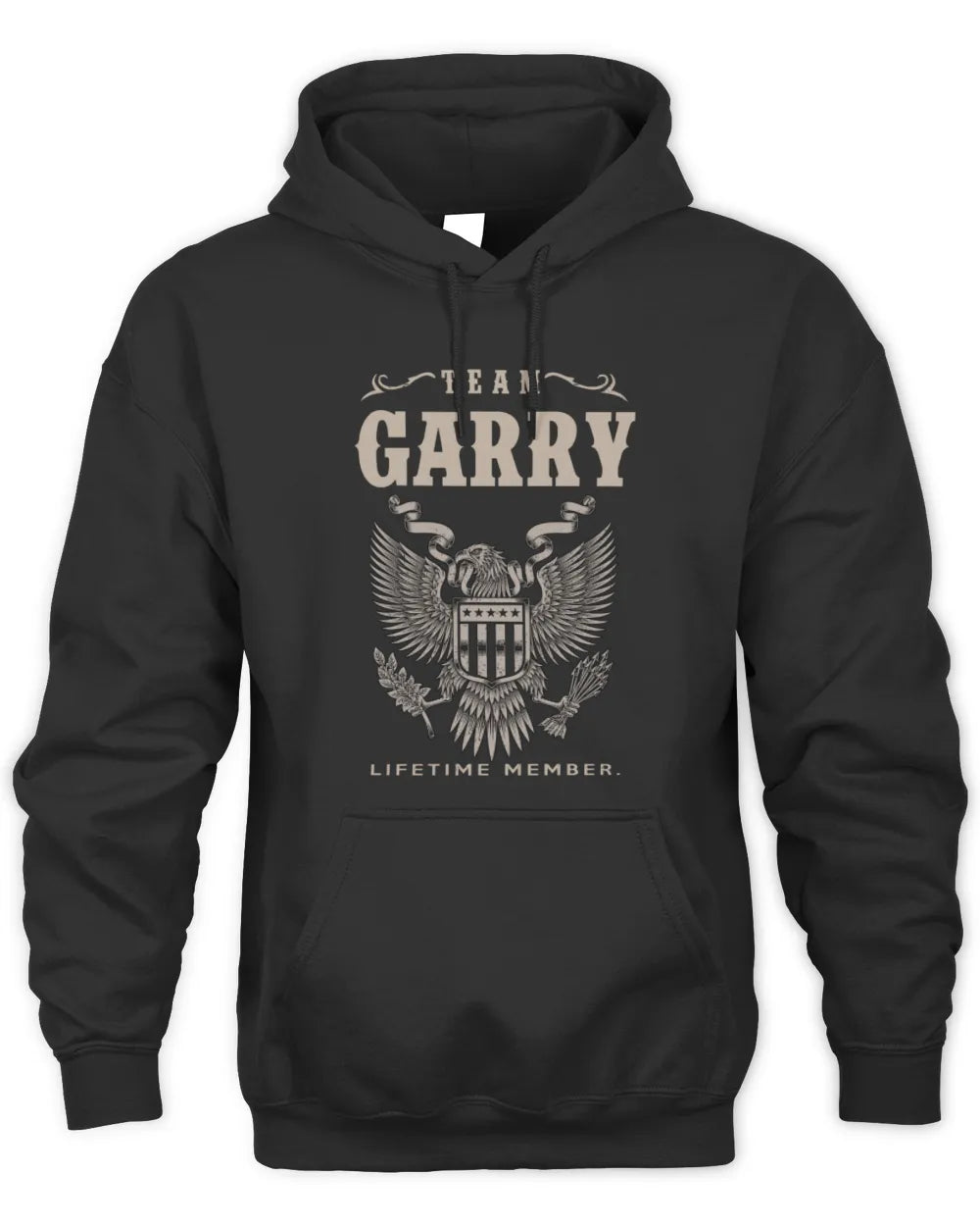 GARRY TP06-K82 – Personalized Classic Style Apparel “Team NAME Lifetime Member” - Unisex Hoodie - Black