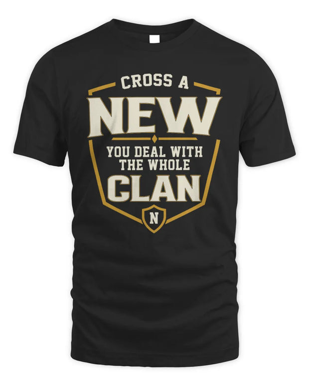 NEW NT1-K008 Cross A/An NAME, You Deal With the Whole Clan | Personalized Vintage T-Shirt