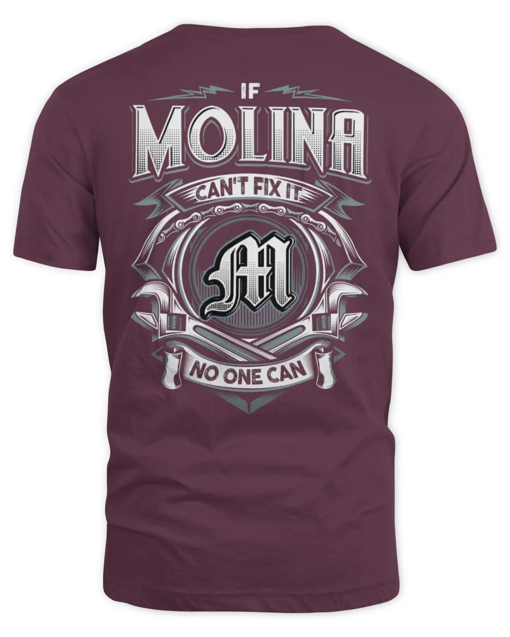 MOLINA AP81-K4-626 - Personalized Ahmed Quote Apparel “If Ahmed Can't Fix It, No One Can” - Unisex Standard T-Shirt - Maroon