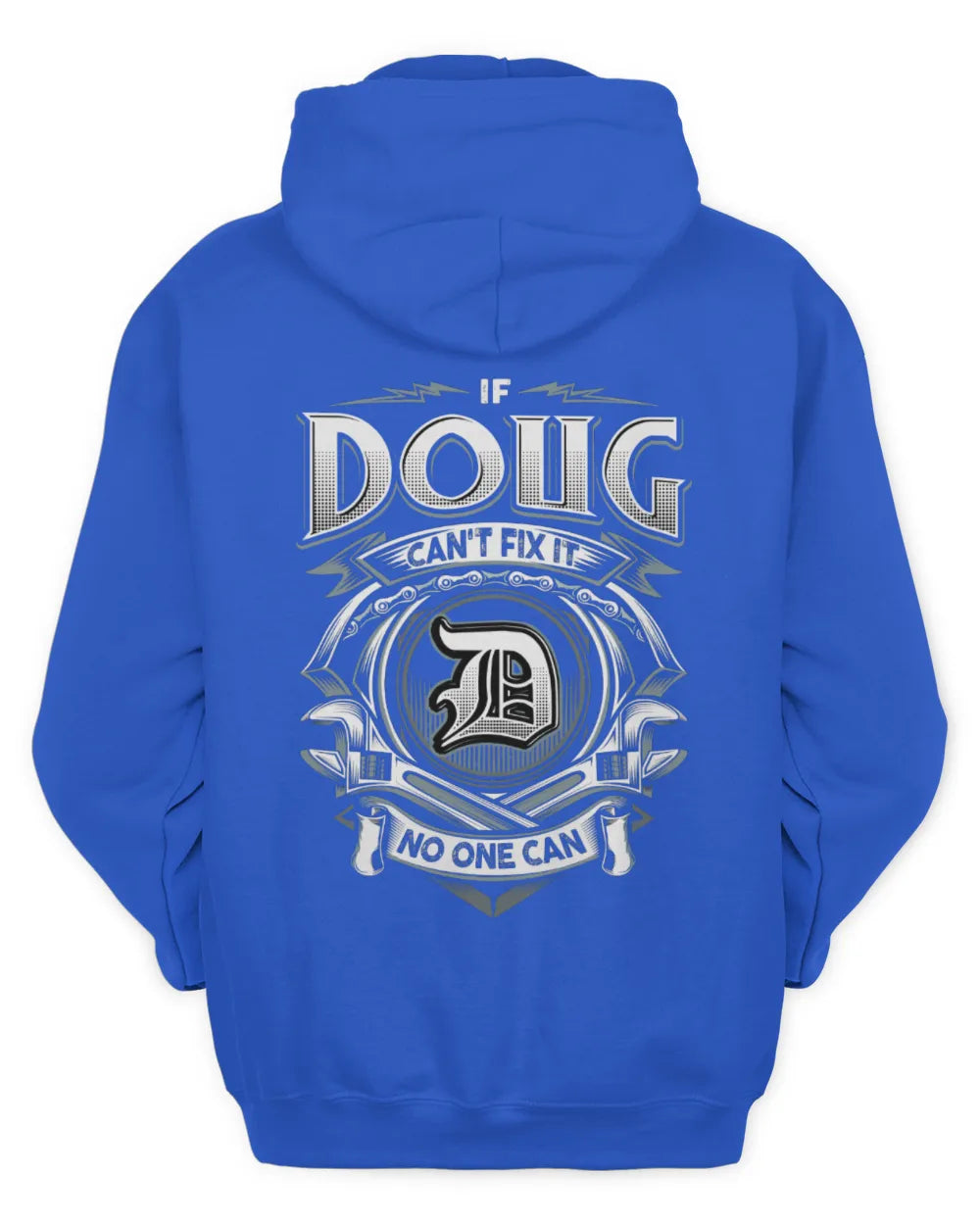 DOUG AP81-K4-626 - Personalized Ahmed Quote Apparel “If Ahmed Can't Fix It, No One Can” - Unisex Hoodie - Royal