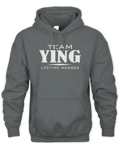 YING BL62-K4-128 - Personalized “Team NAME Lifetime Member” - Unisex Hoodie - Charcoal