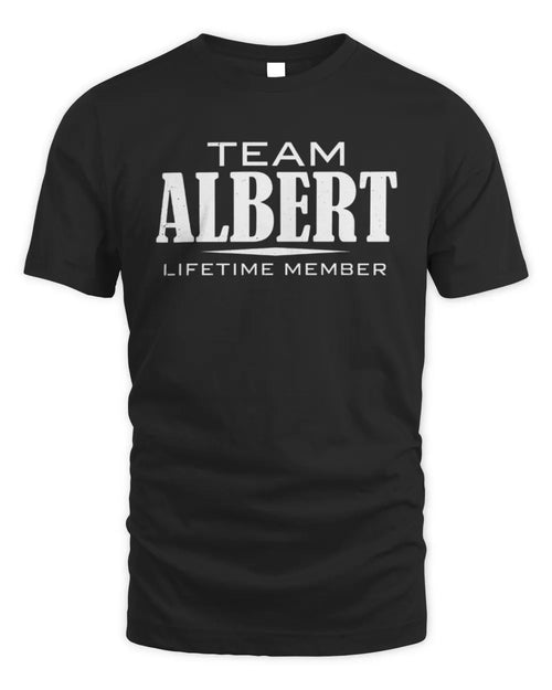 ALBERT BL62-K4-128 - Personalized “Team NAME Lifetime Member” - Unisex Standard T-Shirt - Black