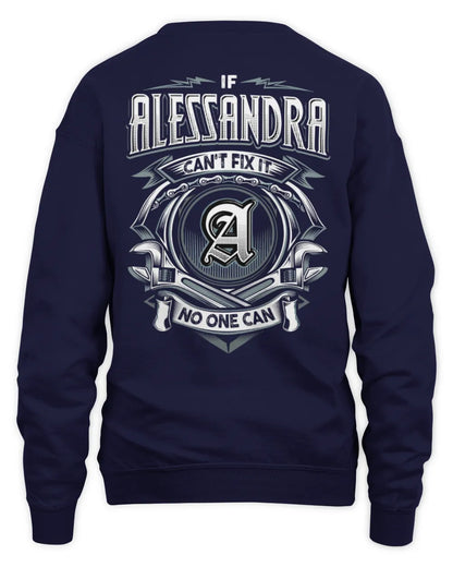 ALESSANDRA AP81-K4-626 - Personalized Ahmed Quote Apparel “If Ahmed Can't Fix It, No One Can” - Unisex Sweatshirt - Navy